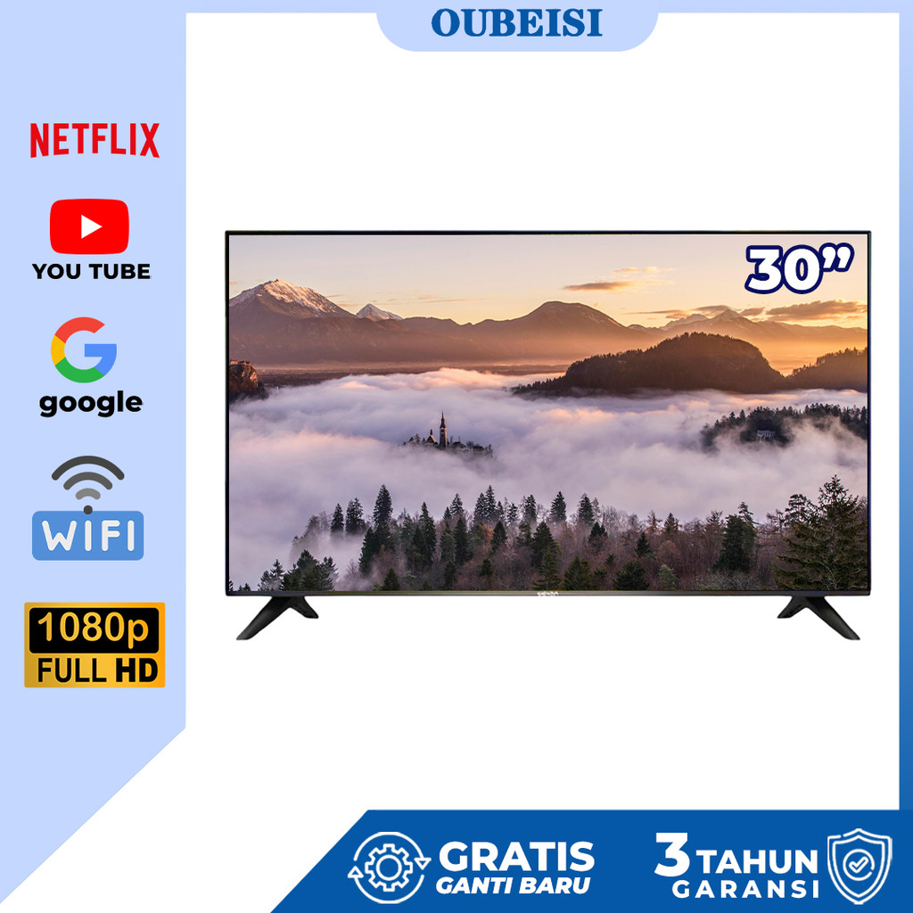 OUBEISI TV 21/22/24/25/27/30 inch Smart TV LED Digital Android 11.0 FHD