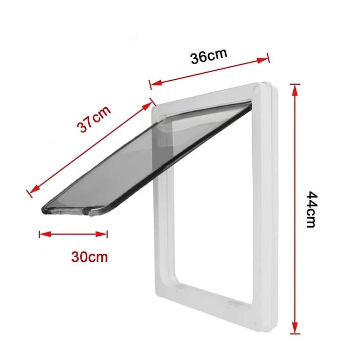 

Pintu Anjing 2 Arah Flap Door Dog 2 Way untuk indoor ruangan AC - Putih, L