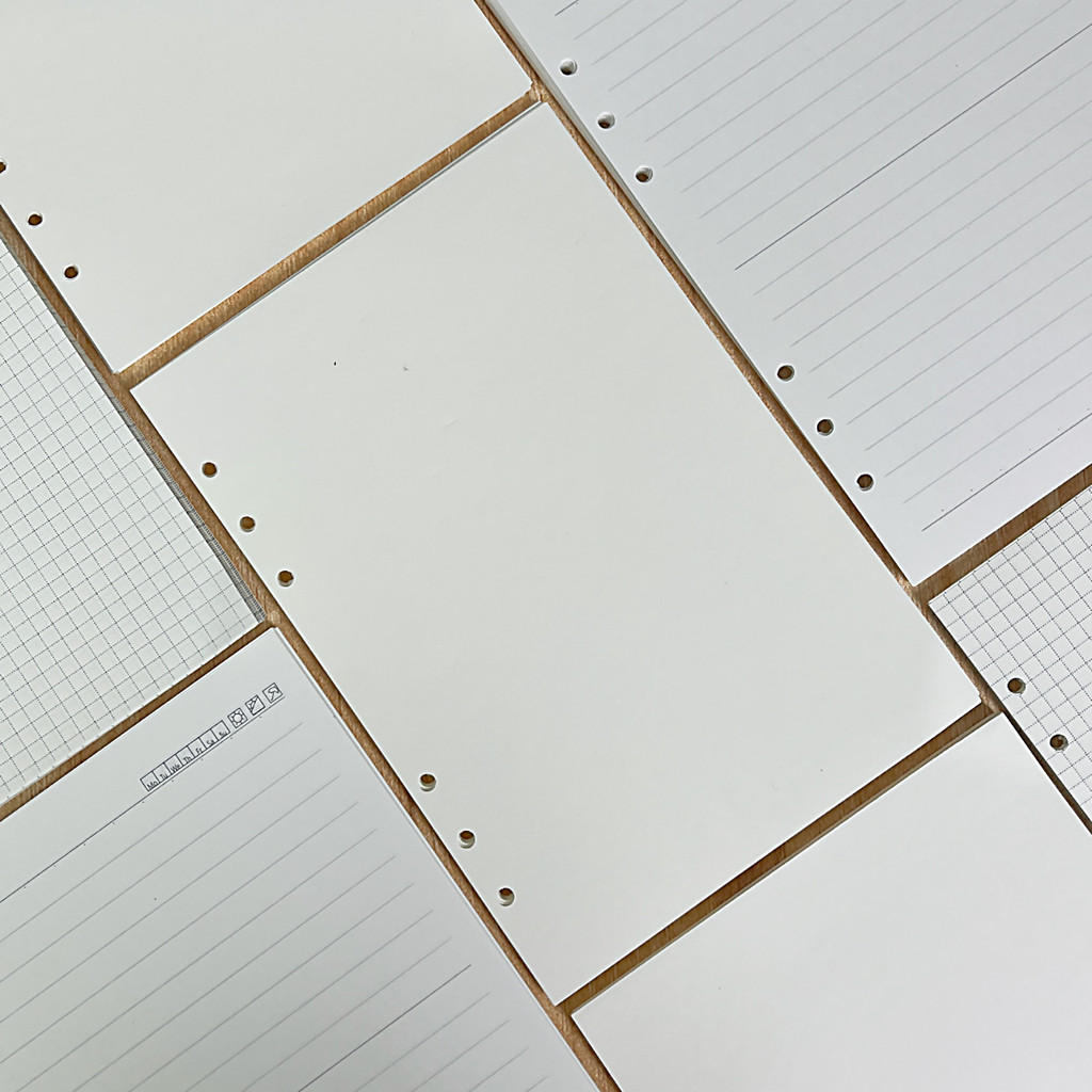 

A5 Notebook Loose-Leaf Paper, Spare Loose-Leaf Book, Student Notebook Replacement Loose-Leaf, Diary Inner Core, Thickeneded Binder Replacement Core, 6-Hole Loose-Leaf Diary, Student, Office Notebook Loose-Leaf Replacement, Horizontal Grids Blank