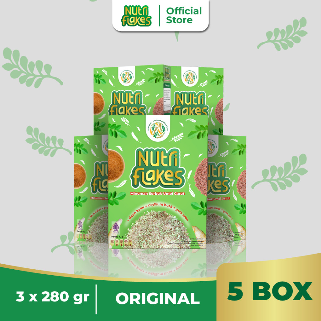 

Nutriflakes Sereal Umbi Garut Solusi Asam Lambung Original 5 Box