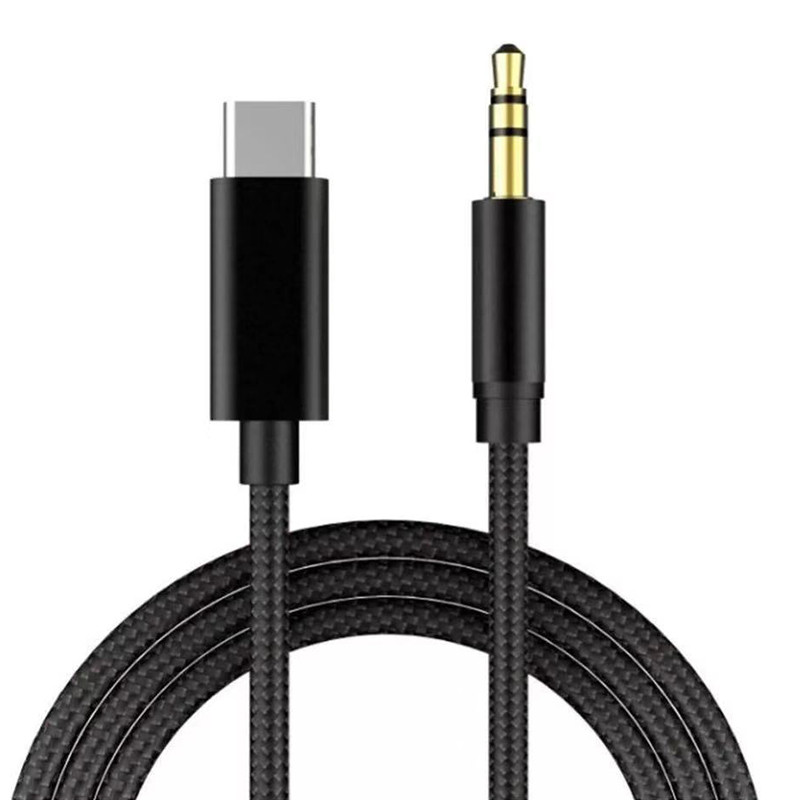 USB C to 3.5 MM Jack AUX Cable DAC Type-C Audio Cabel for Car Speaker Headphone Auxiliary Adapter Fo