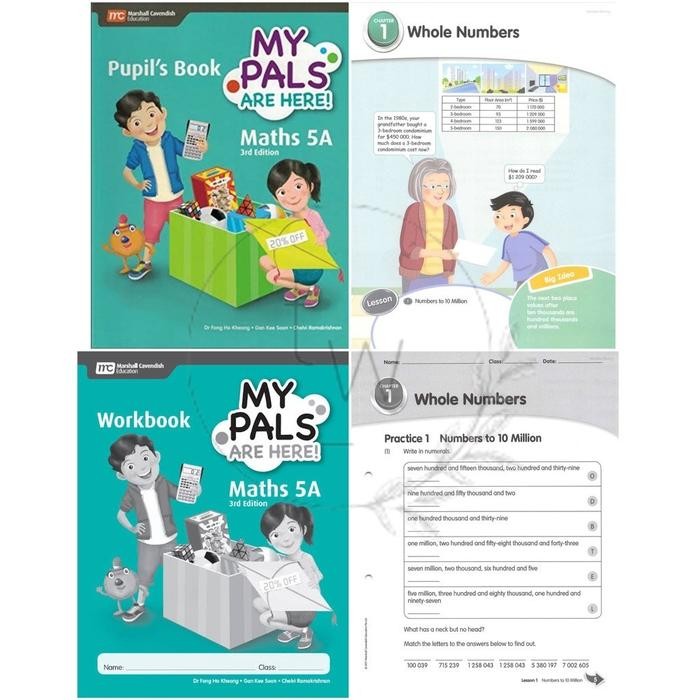 BUKU CETAK My Pals are Here Math 1A 1B 2A 2B 3A 3B 4A 4B 5A 5B 6A 6B Pupil's Book & Workbook Homewor