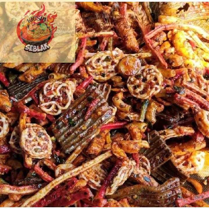 

Seblak krispi seblak campur mix/kerupuk seblak campur/kerupuk seblak mix pedas daun jeruk chili oil bumbu melimpah/seblak campur mix original daun jeruk