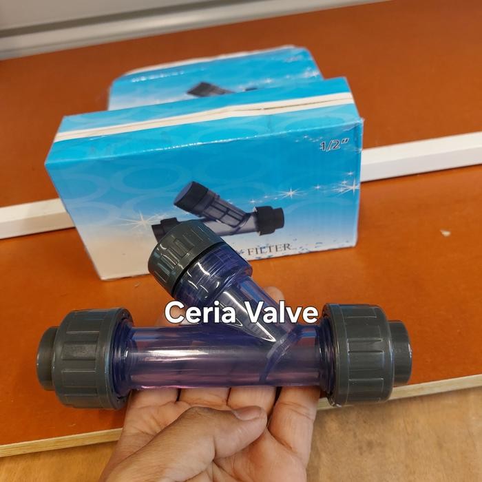 Y Strainer PVC 1/2'' Transparant / PVC Y Stranier clear 1/2''