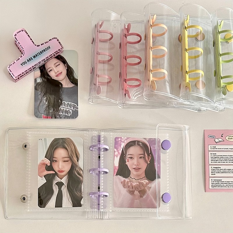 

Mini Loose-leaf Photo Album 3inch Kpop Photocard Binder Transparent Small Card Storage Books Card Holder Binder DIY Album