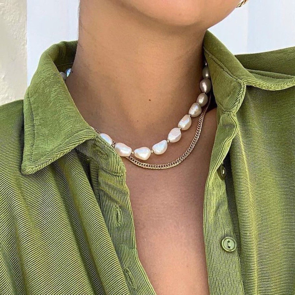 U-C Fashion,Kalung mutiara, kalung pendek, kalung titanium, kalung wanita.