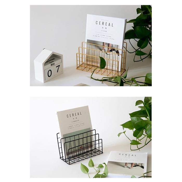 

Penyangga / Pembatas Buku Minimalis - Square Book Shelf - Putih
