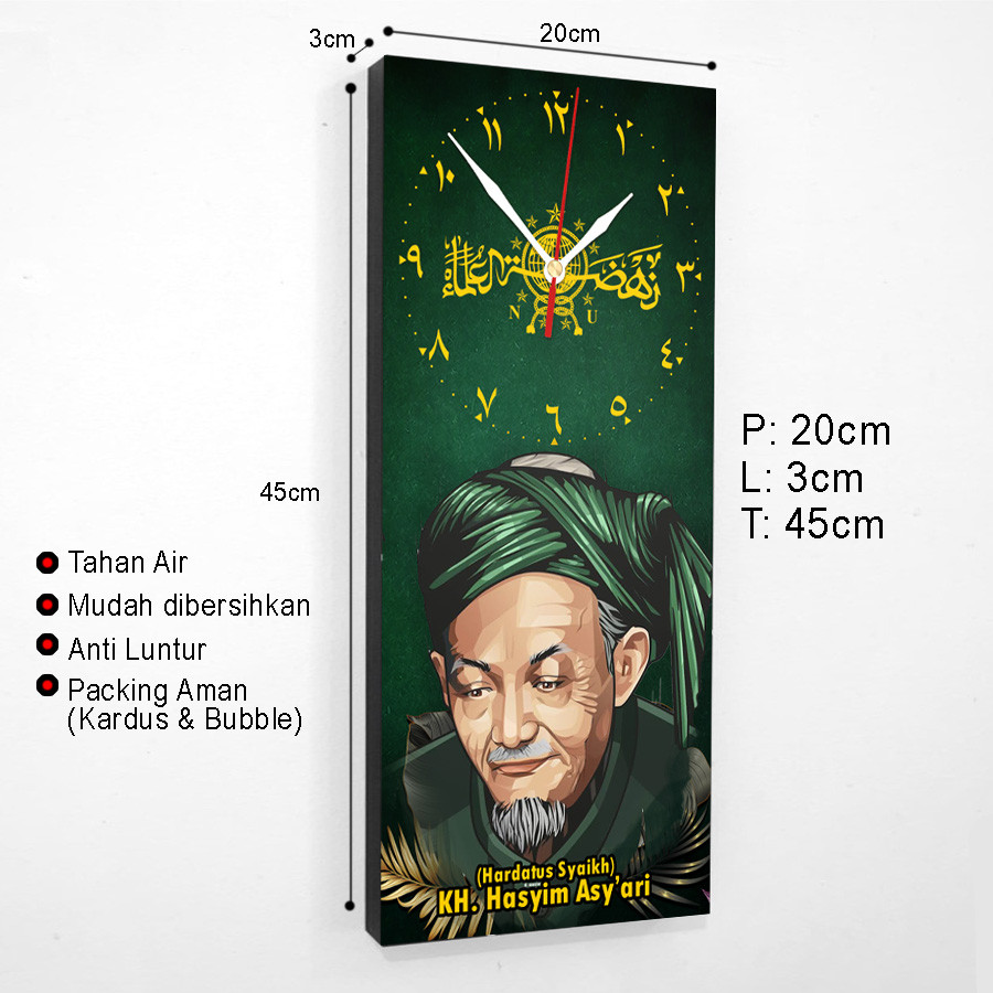 Jam Dinding NU Nahdlatul Ulama Mbah Hasyim Habib Lutfi Banser