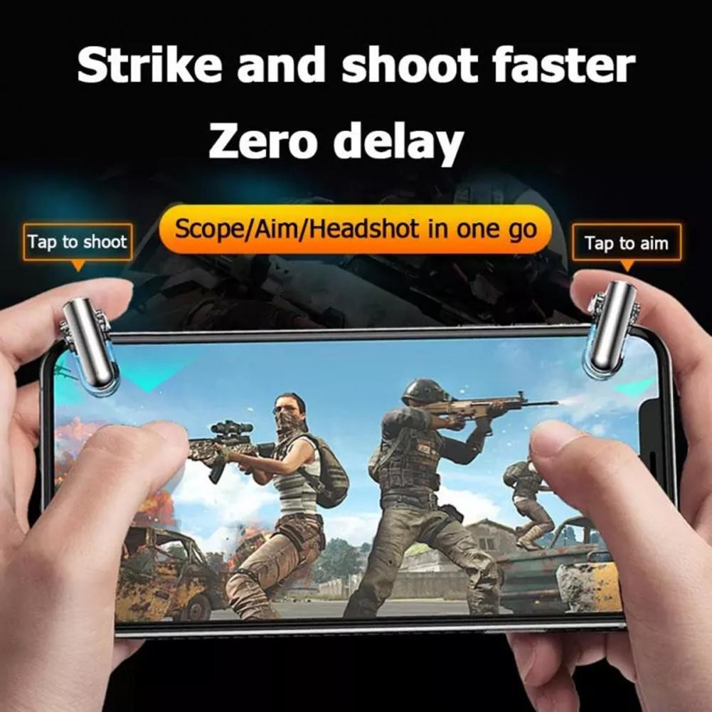 2Pcs GT01 Smartphone Gaming Trigger Joystick for PUBG Mini Metal Game Trigger Controller Fire Button