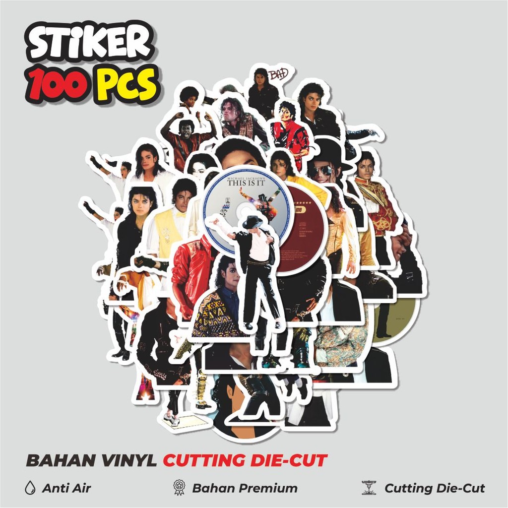 

Terbaru! 50 pcs Stiker Michael Jackson Dekorasi Lucu Kreatif untuk Notebook, Skateboard, HP