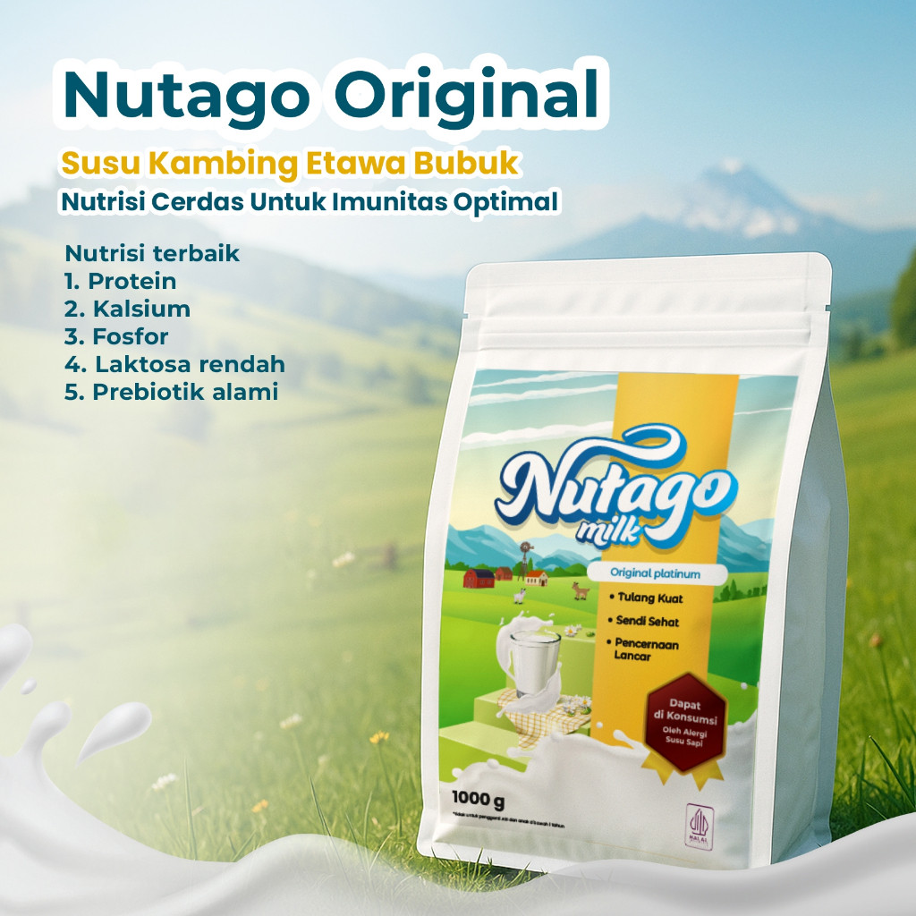 

NUTAGO Susu Kambing Etawa Bubuk Original 1kg Organik Alami