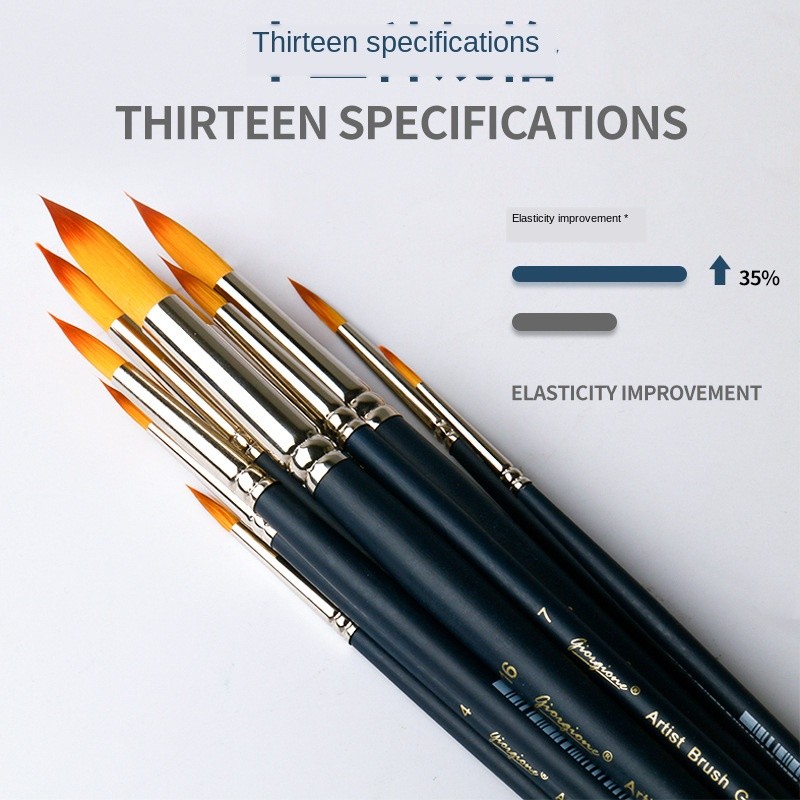 

Single Nylon Brush Pointed-Toe head Hook Line Gouache Watercolor Brush Set Oil Painting Propylene Drawing Pen Art supplies