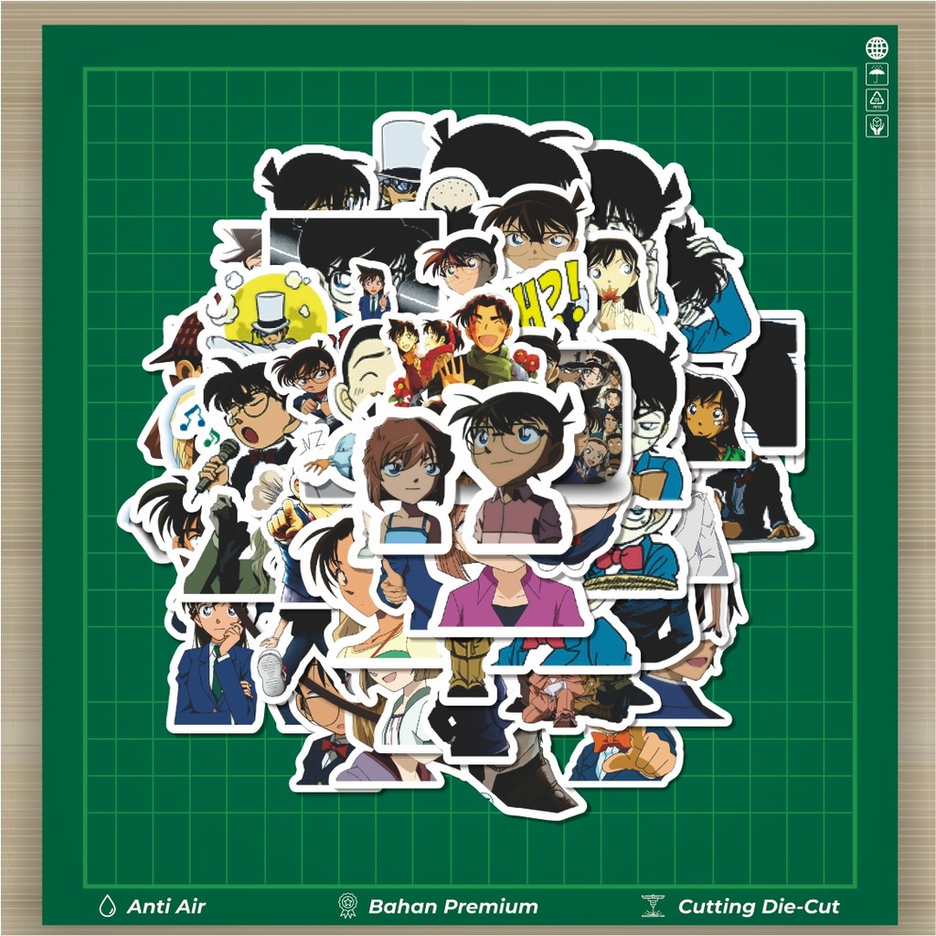 

HOT 50 PCS STIKER Stiker Anime Detective Conan V6 Stiker Fashion Cars Decal Dingin Kartu Album Custom Vinyl Anti Air- Sticker Aesthetic Buku Journal Koper Casing HP Tablet Laptop Helm Motor Botol Minum