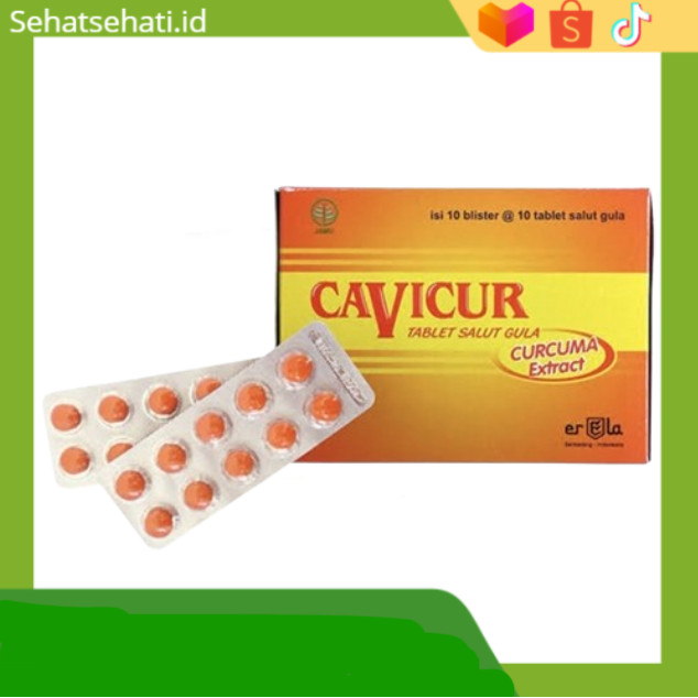 Cavicur Tablet Curcuma Extract Suplemen penambah nafsu makan anak dan dewasa - 100 Tablet