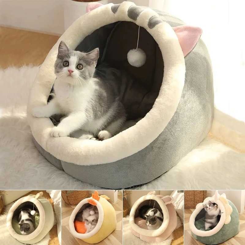 Tempat Tidur Kucing Lucu| Keranjang Tidur Hewan Peliharaan Tenda Rumah Kucing