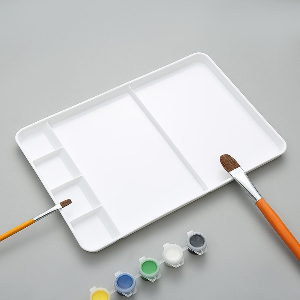 

Watercolor Palette Portable with Mixing Area Square Painting Tray Paint Box for Graffiti Notebook Art Painting Travel Sketching