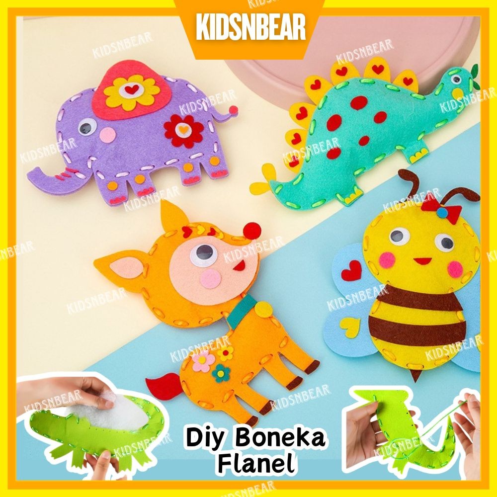 Mainan Edukasi Anak - Boneka Diy - Mainan Diy -  Membuat Boneka Flanel - Kerajinan Boneka Anak - 295