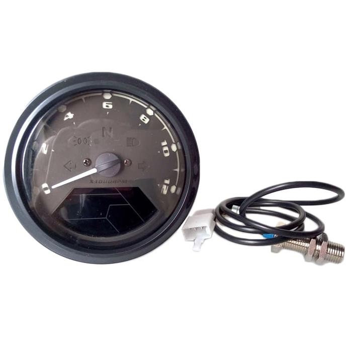 Universal Digital Speedometer Tachometer mobil motor rpm gear position