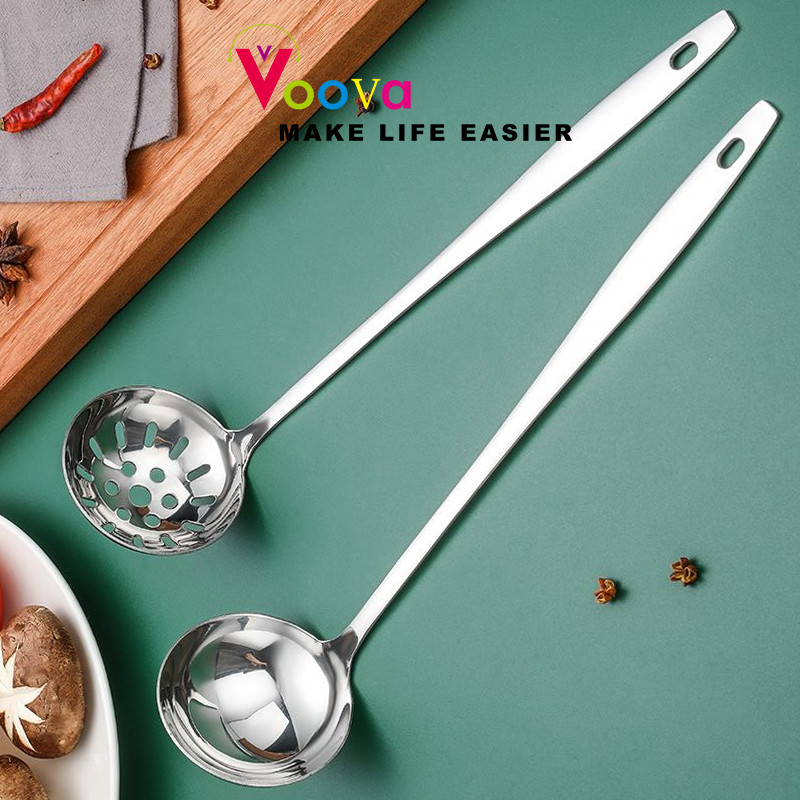 VOOVA Centong 304 Stainless Steel/ Sendok Sayur Gagang Panjang/ Soup Ladle Strainer Centong Sendok K