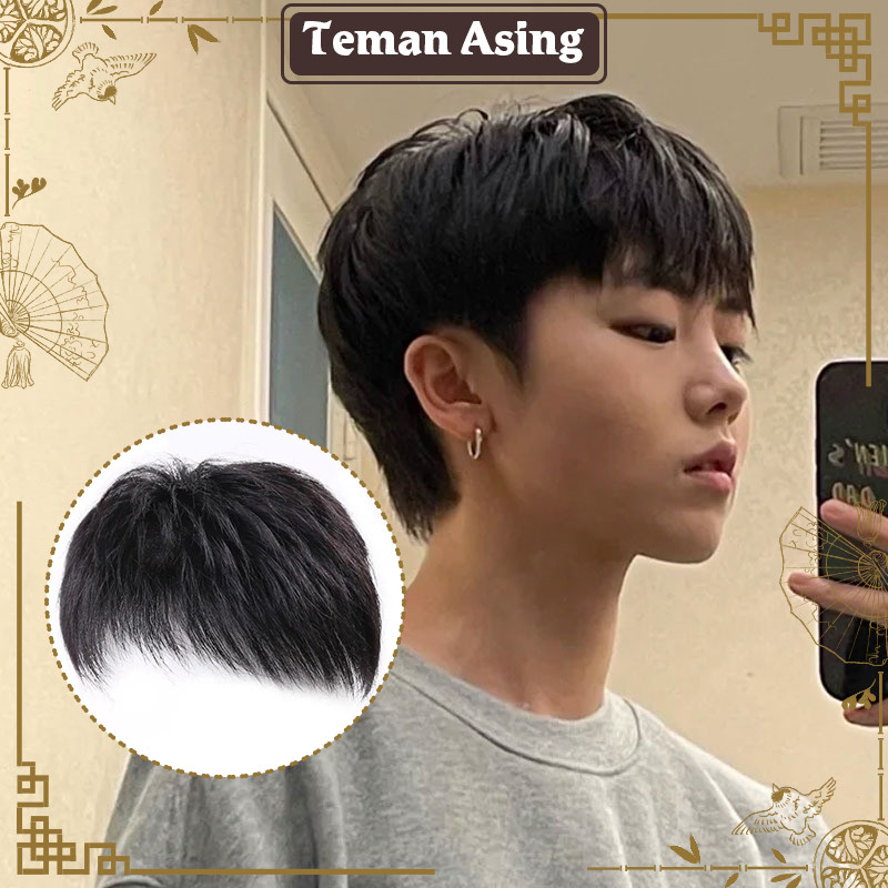 Hair Toupee Pria Rambut Asli / Toupee Pria Cowok Rambut Asli / Rambut Palsu Pria Botak Ventilasi Ala