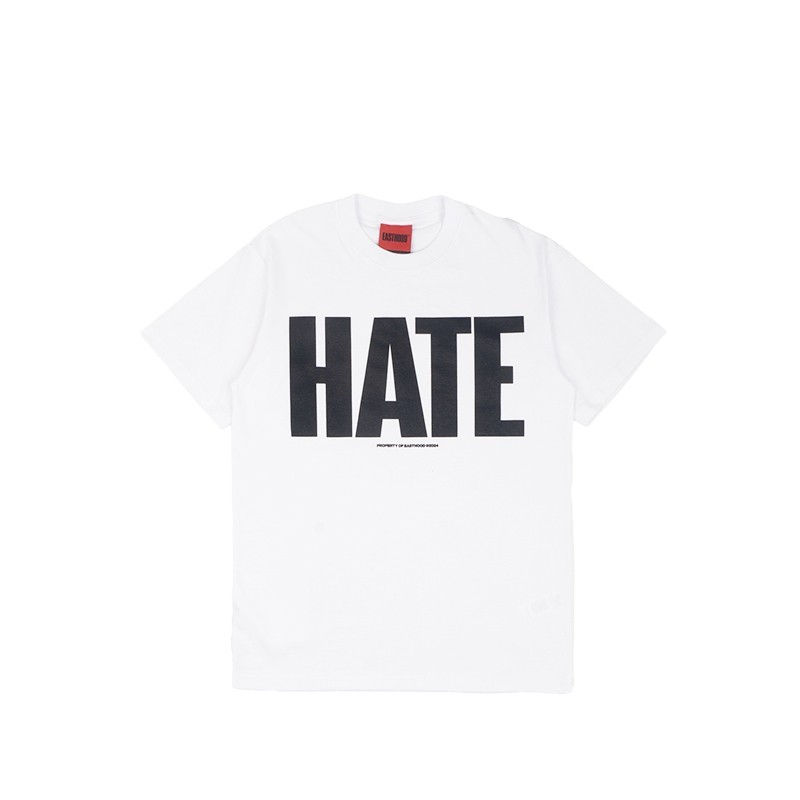 (COD) Easthood Hate Kaos Lengan Pendek Putih