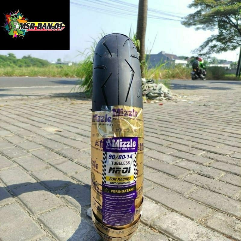 Ban matic merk mizzle mr 01 ukuran 90/80 ring 14 second copotan