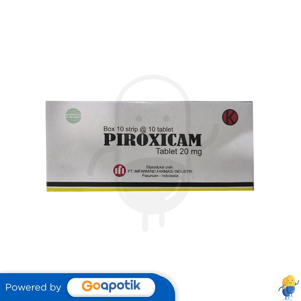 Piroxicam Imfarmind 20 Mg Box 100 Tablet