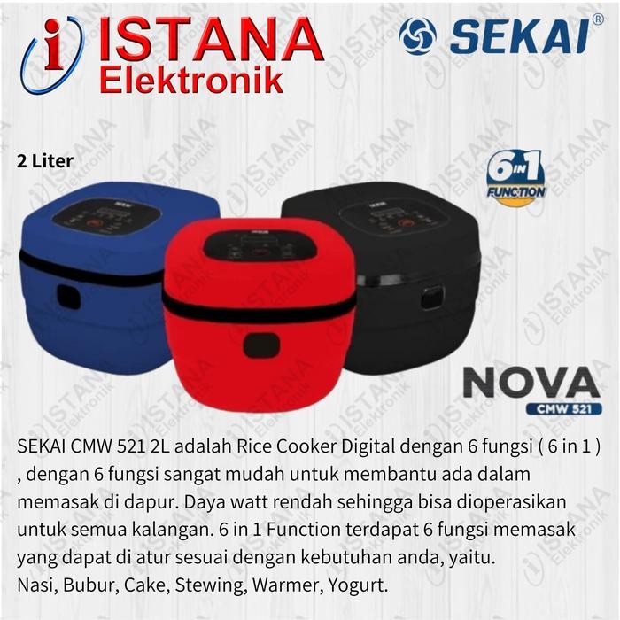 SEKAI RICE COOKER/MAGIC COM  DIGITAL 2 LITER CMW-521