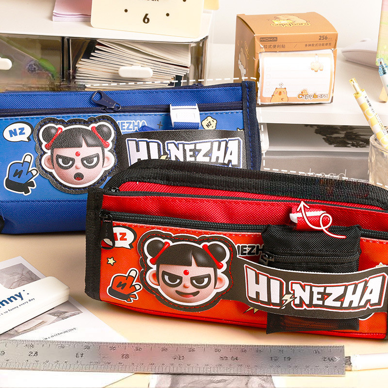 

davedesign #ST179 KOTAK PENSIL PREMIUM KANVAS IMPORT SERI NEZHA TEMPAT PENSIL PENA ANAK SEKOLAH SD SMP KASUAL PENSIL CASE MUAT BANYAK ORGANIZER SERBA GUNA UNIK LUCU POPULER HADIAH ULANG TAHUN KADO HAMPERS SOUVENIRS