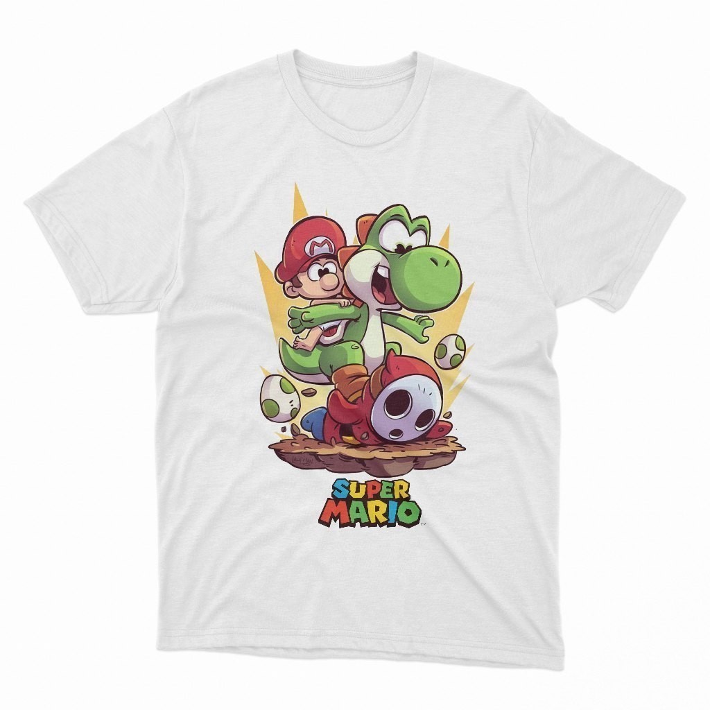 Baju Kaos Dewasa Baby Super Mario Bros