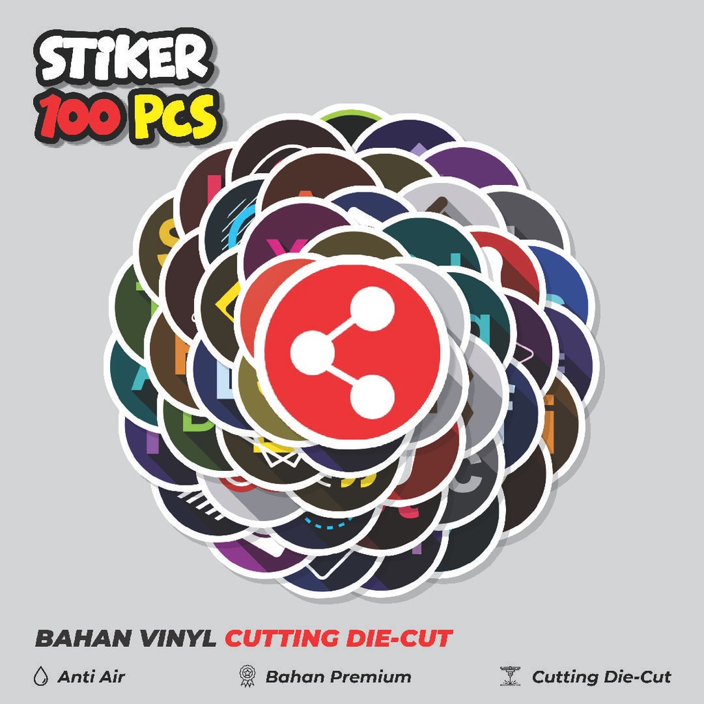 

Terbaru! 50 pcs Stiker Rounded Icon Software Series [Seri Perangkat Lunak Ikon Bulat] Dekorasi Lucu Kreatif untuk Notebook, Skateboard, HP