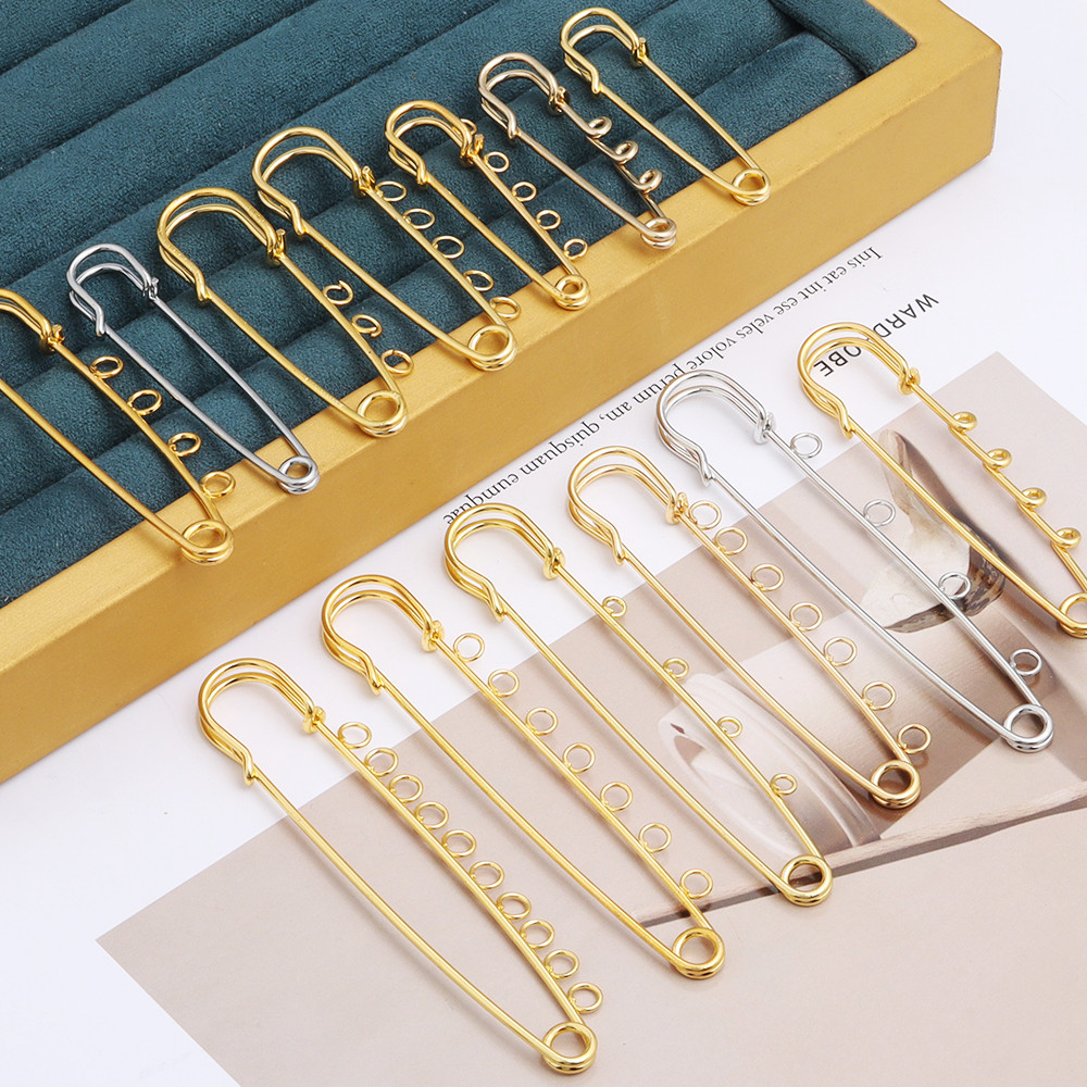 

5-10Pcs Iron Brooches Safety Pins Brooches Connectors For DIY Women Crafts Brooch Jewelry Making Supplies Accessories Wholesale