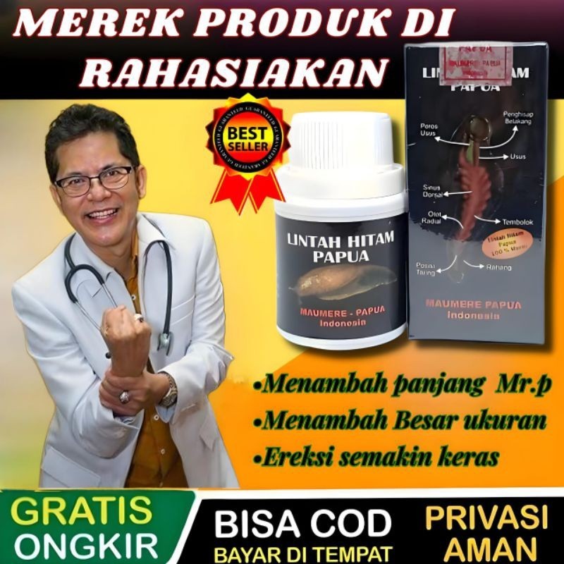 Lintah Hitam Papua Asli 100% Herbal Alami Obat Pembesar Dan Panjang Kelamin pria Permanen Pembesar V