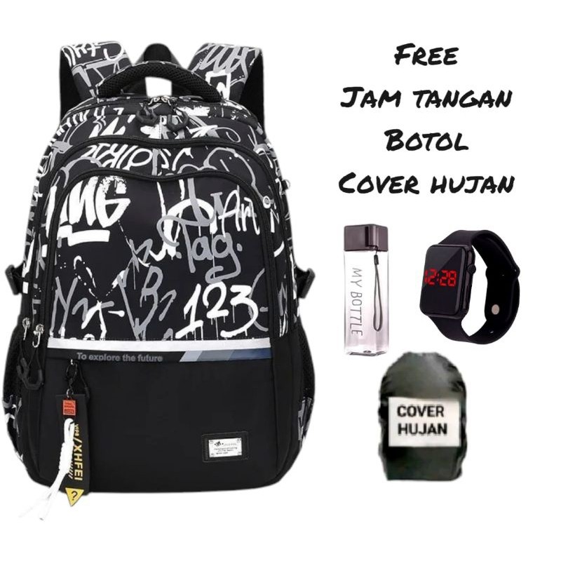 TERNASTORE Tas Ransel Sekolah Anak SD, SMP, SMA/ Tas Anak Laki Laki/ Tas Sekolah Anak Laki Laki/ Tas