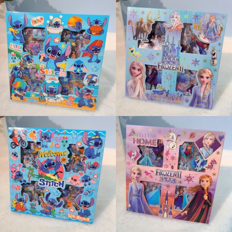 

100PCS/BOX Frozen Stitch Kawaii Stickers Luggage Graffiti Toy Decals Decoration Sticker Gift Closure Sticker