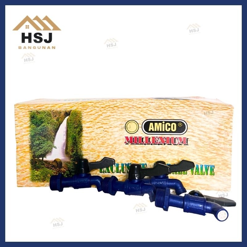 [ ECER / GROSIR ] Keran Kran Air PVC Plastik Amico 1/2 inch Original
