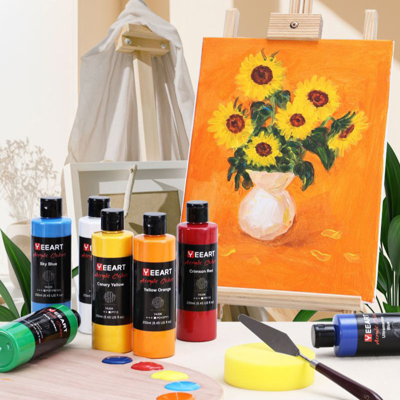 

250ml Acrylic Pigment Waterproof and Sun-resistant Strong Coverage and Not Easy To Fade for Hand-paint Graffiti DIY Gypsum Doll