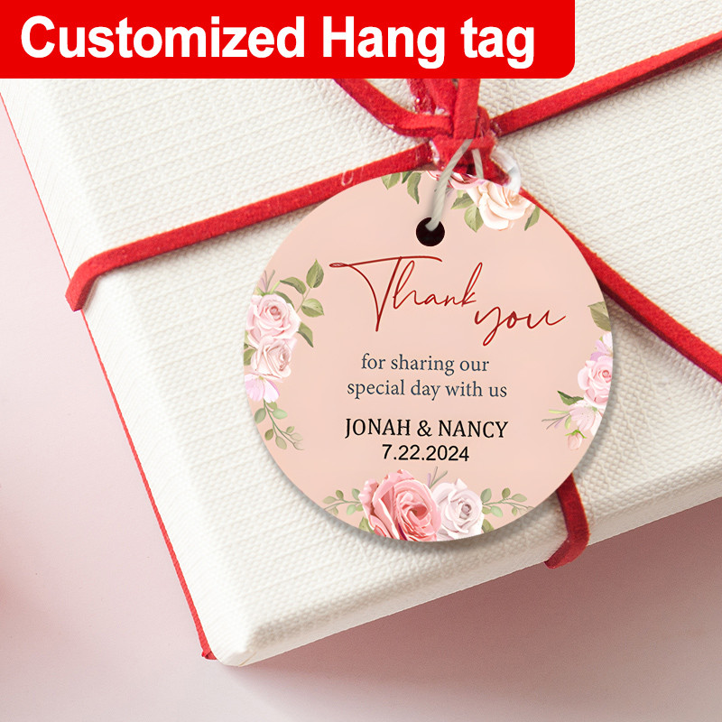 

Personalized Logo Wine Labels for Brand Design | Custom Handmade Paper Tags for Wedding Business & Birthday Party Gift Packaging