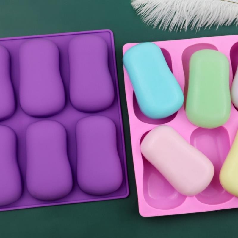 

6 Hole Handmade Soap Making Mold Food Grade Silicone Resin Plaster Molds DIY Chocolate Baking Supplies Silicone Soap Form Gift