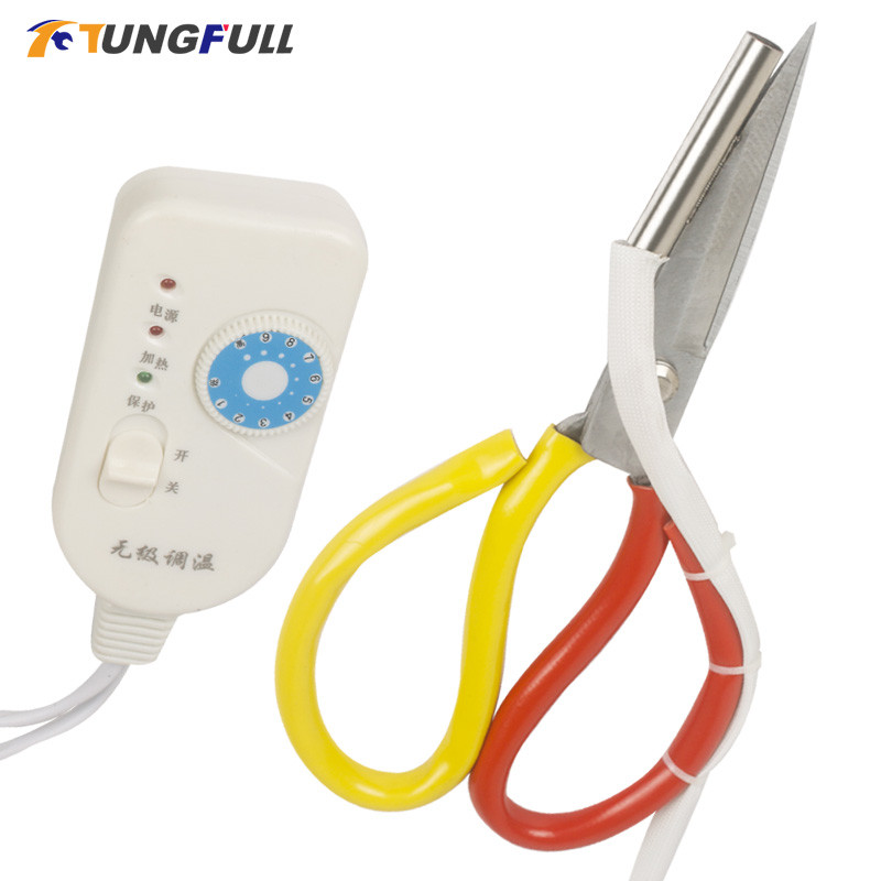 

Electric Thermal Scissors Temperature-Regulated Trimming Scissors for Fabric - Ideal for Ribbons Zippers Nylon Ropes Labels