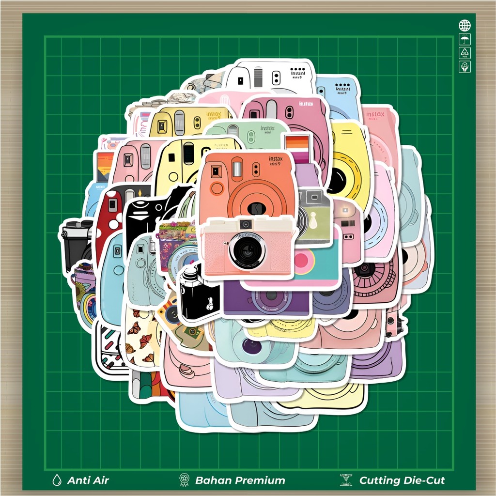 

HOT 50 PCS STIKER Stiker Cute Camera Vector [Kamera Polaroid] Stiker Fashion Cars Decal Dingin Kartu Album Custom Vinyl Anti Air- Sticker Aesthetic Buku Journal Koper Casing HP Tablet Laptop Helm Motor Botol Minum