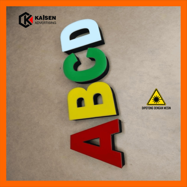 Akrilik Spons Custom | Huruf Timbul Murah | Huruf Timbul Spon | Huruf Timbul Akrilik Spon Eva
