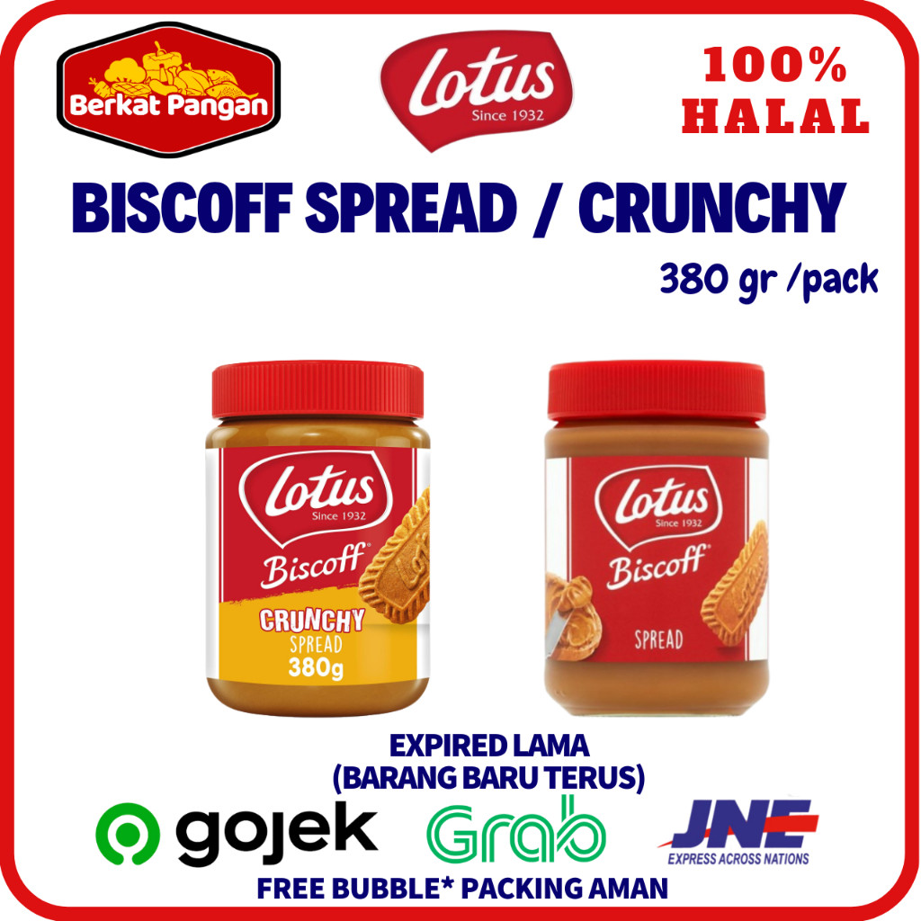 

PROMO Lotus Biscoff Crunchy Spread 380 gr / Biscoff Smooth Spread 400gr - Selai Speculoos