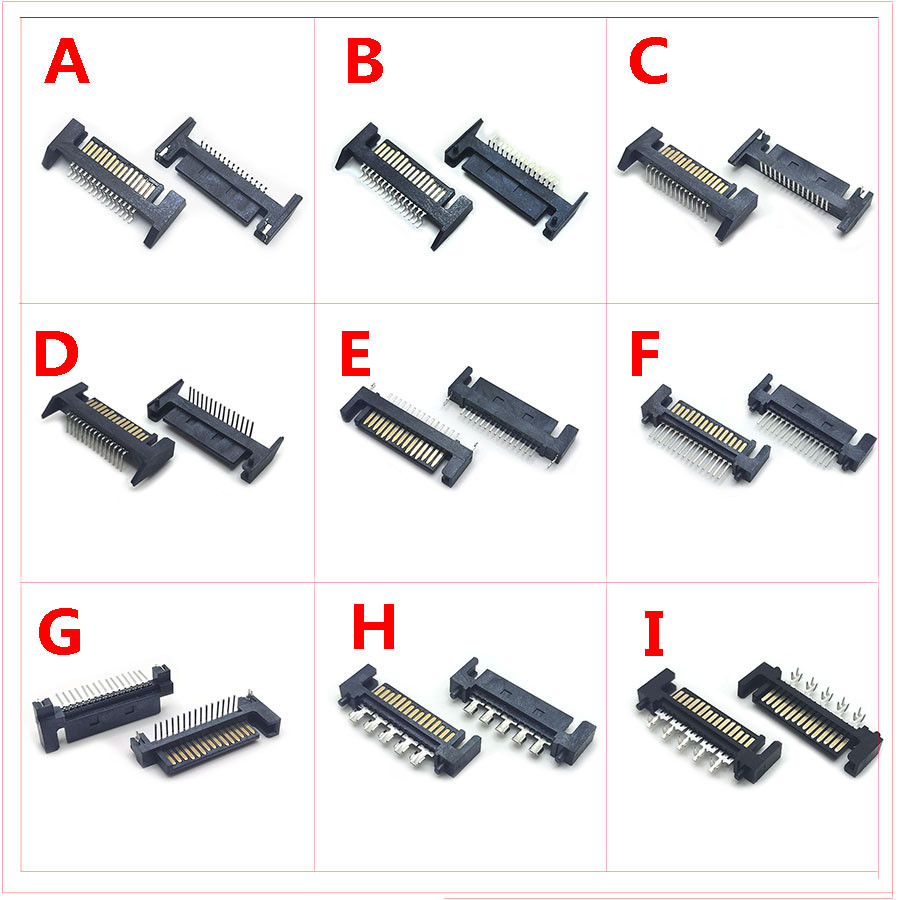 

1PCS SATA Right Angle Straight Patch Riveting With Positioning Post Type 15 Pin 15P Male Adapter Connector For Hard Drive HDD