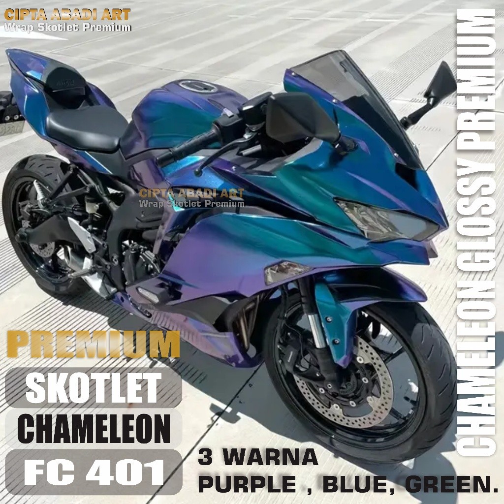 Stiker Skotlet Motor Bunglon Scotlet Chameleon Glossy Matte Premium Skotlite Vynil Aurora Gloss Doff
