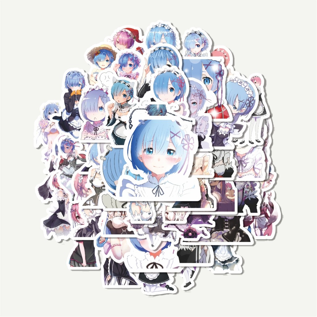 

Sticker Pack Stiker ACGN BEAUTY GIRLS SERIES RE'ZERO RAM & REM | Sticker TUMBLR | Stiker LAPTOP KOPER HELM