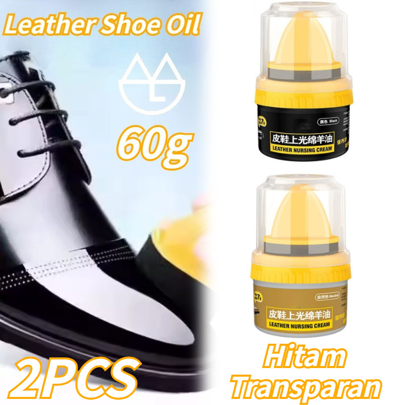 2PCS/60g Pengkilap Sepatu Kulit Semir Kulit Sepatu Oil Sepatu Kulit Semir Sepatu Kulit Perawatan Kul