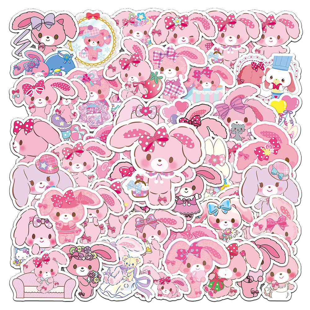 

10/30/50pcs Sanrio Cute Pink Bonbon Ribbon Stickers Decals Phone Case Suitcase Laptop Funny Stationery Sticker Kids Classics Toy