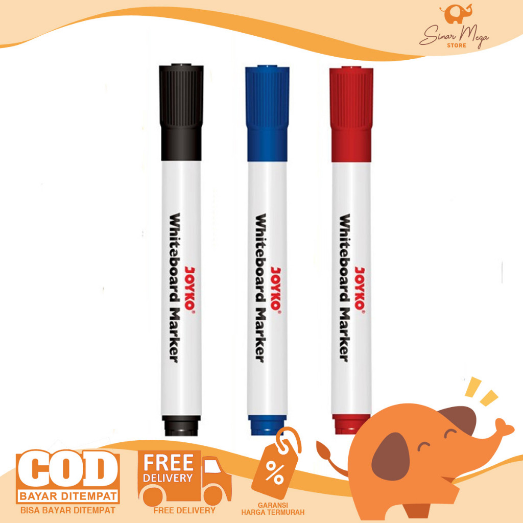 

Joyko Whiteboard Marker WM-65 Spidol Whiteboard Papan Tulis