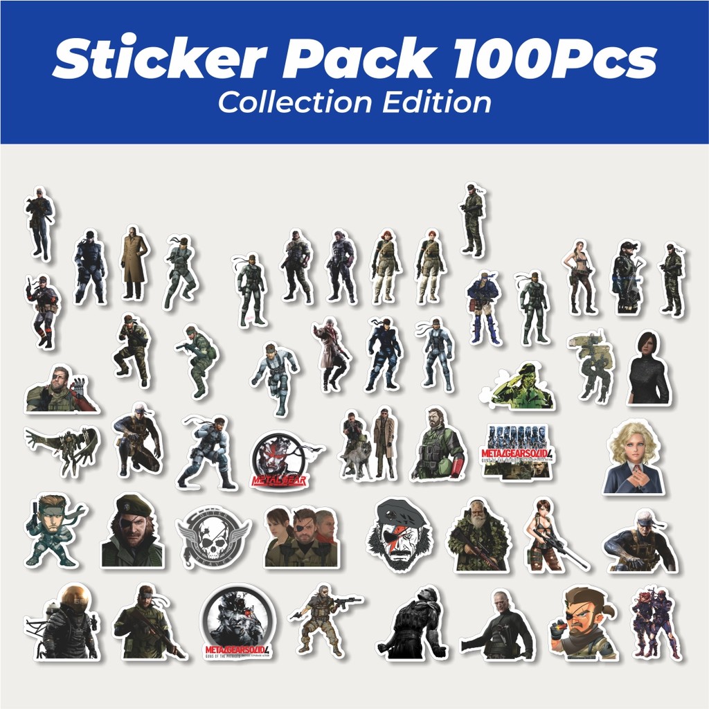 

Hot Stiker Konami Game Series Metal Gear Solid Character Mix Lucu Anti Air Stikers Berperekat Waterproof Sticker Decal Buat Motor Helm Buku Journal Koper Casing HP Laptop Botol Minum